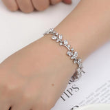 Adjustable Key & Lock CZ Bracelet