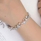 Adjustable Key & Lock CZ Bracelet