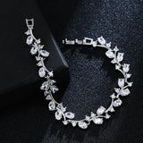 Adjustable Key & Lock CZ Bracelet
