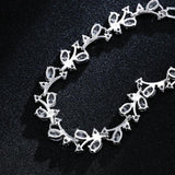 Adjustable Key & Lock CZ Bracelet