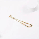 Fashionable PVD Plated Pearl Cord Pull Bracelet Drop