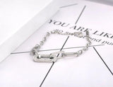 CZ Crystal Geometric Charm Bracelet Titanium Stainless Steel Bohemia Beach