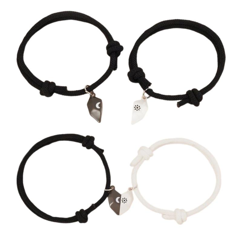 Heart Pattern Braided Bracelets for Women Girls