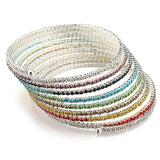 Colorful Rhinestone Bracelet 7 Colors Chakra Crystal Bangle