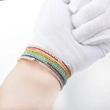 Colorful Rhinestone Bracelet 7 Colors Chakra Crystal Bangle
