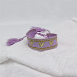 Heart Stars Braided Bracelet Metal Buckle Lace Up Adjustable