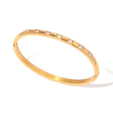 Youthway CZ Bangle Steel Bracelet Summer Jewelry