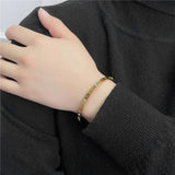 Roman Numerals Bangles Stainless Steel Cubic Zircon Wedding Bangle