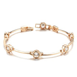 Kinel Hot 585 Rose Bracelet with Zircon for Women