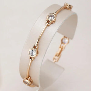 Kinel Hot 585 Rose Bracelet with Zircon for Women