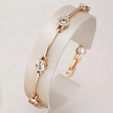 Kinel Hot 585 Rose Bracelet with Zircon for Women