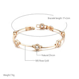 Kinel Hot 585 Rose Bracelet with Zircon for Women