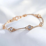 Kinel Hot 585 Rose Bracelet with Zircon for Women