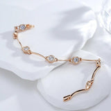 Kinel Hot 585 Rose Bracelet with Zircon for Women