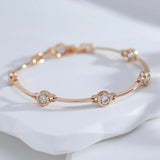 Kinel Hot 585 Rose Bracelet with Zircon for Women