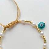YASTYT Evil Eye Charm Bracelet Unfade Plated Beads Jewelry Gift