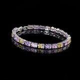 Yellow CZ Women Tennis Bracelet Bangle BR045