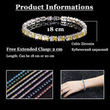 Yellow CZ Women Tennis Bracelet Bangle BR045
