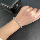 Crystal Key & Lock CZ Bracelet Women's Jewelry