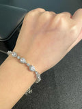 Crystal Key & Lock CZ Bracelet Women's Jewelry