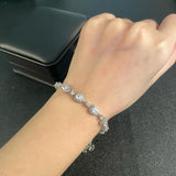 Crystal Key & Lock CZ Bracelet Women's Jewelry