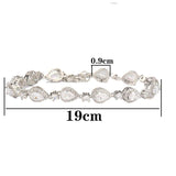 Crystal Key & Lock CZ Bracelet Women's Jewelry