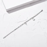 Bohemian 2 Layered Chain Bracelets Stainless Steel Lock Key Charm Bangles
