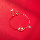 Chinese Zodiac Bracelet Women Girl Temperature Discoloration Jewelry