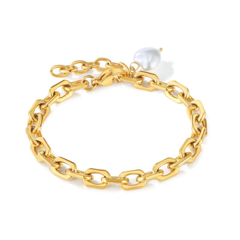 Wish Card Stainless Steel Plated Bracelet Punk Jewelry Accessories