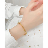 Wish Card Stainless Steel Plated Bracelet Punk Jewelry Accessories