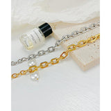 Wish Card Stainless Steel Plated Bracelet Punk Jewelry Accessories