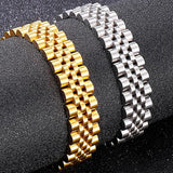 15MM Plated Chain Wristband Bracelet Stainless Steel Men Women Jewelry