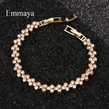 Adjustable Crystal Key & Lock CZ Bracelet Women Jewelry