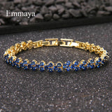 Adjustable Crystal Key & Lock CZ Bracelet Women Jewelry