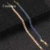 Adjustable Crystal Key & Lock CZ Bracelet Women Jewelry