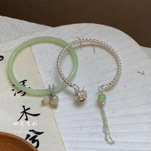 Tassel Bracelets Green Stainless Couples Jewelry