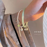 Tassel Bracelets Green Stainless Couples Jewelry