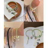 Tassel Bracelets Green Stainless Couples Jewelry
