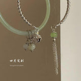 Tassel Bracelets Green Stainless Couples Jewelry