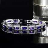 CWWZircons Wedding Wristband Square CZ Crystal Bracelet