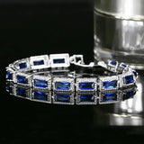 CWWZircons Wedding Wristband Square CZ Crystal Bracelet