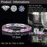 CWWZircons Wedding Wristband Square CZ Crystal Bracelet