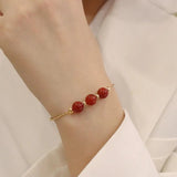 Good Luck Nephrite Bracelet Red Agates Hotan Jades Bangle&Bracelets