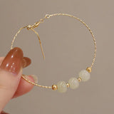 Good Luck Nephrite Bracelet Red Agates Hotan Jades Bangle&Bracelets
