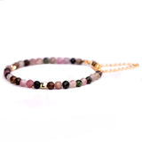 5mm Rainbow Tourmaline Bracelet with Magnetic Clasp