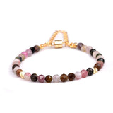 5mm Rainbow Tourmaline Bracelet with Magnetic Clasp