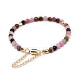 5mm Rainbow Tourmaline Bracelet with Magnetic Clasp