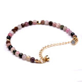 5mm Rainbow Tourmaline Bracelet with Magnetic Clasp