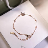 Shell Butterfly Bracelet Gift Rose Titanium Steel Jewelry