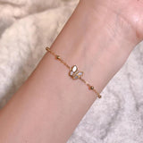 Shell Butterfly Bracelet Gift Rose Titanium Steel Jewelry